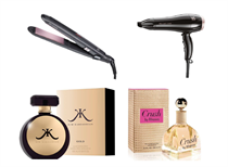 SLIM CERAMIC STRAIGHTENER + GOLD BY KIM KARDASHIAN 100ML EDP+ CRUSH BY RIHANNA 100ML EDP + DRYER