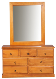 SUSAN 7 DRAW DRESSING TABLE AND MIRROR